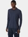 Helly Hansen Crewline Ls Polo férfi hosszú ujjú galléros póló sötétkék színben 1
