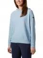 Helly Hansen W Inshore Hoodie női kapucnis pulóver világoskék színben 1