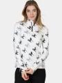 Spyder Vivid 1/2 Zip női polár pulóver fehér színben 1