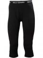 Helly Hansen Lifa Merino Midweight 3/4 Pant férfi aláöltöző nadrág fekete színben 1