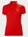 Helly Hansen W Crewline Polo női galléros póló piros színben 1