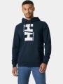 Helly Hansen Core Graphic Hoodie férfi kapucnis pulóver sötétkék színben 1