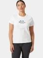 Helly Hansen W Core Graphic T-Shirt 2.0 női rövid ujjú póló fehér színben 1