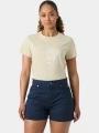 Helly Hansen W Core Graphic T-Shirt 2.0 női rövid ujjú póló homok színben 1
