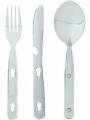 Ferrino Set Of 3 Cutlery Steel Inox evőeszköz készlet szürke színben 1