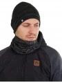 Fundango Asher Beanie férfi kötött sapka szürke színben 1