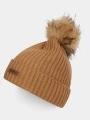 Fundango Merna Beanie női bojtos sapka barna színben 1