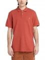 Timberland Pique Short Sleeve Polo férfi galléros póló piros színben 1
