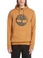 Timberland Tree Logo Hoodie férfi kapucnis pulóver barna színben 1