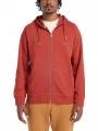 Timberland Brushed Back Full Zip Hoodie férfi kapucnis pulóver piros színben 1