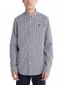 Timberland Micro Gingham Poplin Shirt férfi hosszú ujjú ing sötétkék színben 1