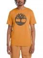 Timberland Tree Logo Short Sleeve Tee férfi rövid ujjú póló barna színben 1