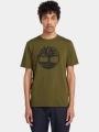 Timberland Tree Logo Short Sleeve Tee férfi rövid ujjú póló oliva színben 1