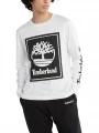 Timberland Ls Front Stack Logo Tee férfi hosszú ujjú póló fehér színben 1