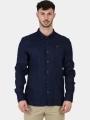 Timberland Linen Shirt férfi hosszú ujjú ing sötétkék színben 1