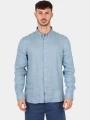 Timberland Linen Shirt férfi hosszú ujjú ing kék színben 1