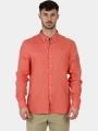 Timberland Linen Shirt férfi hosszú ujjú ing narancssárga színben 1