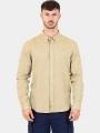Timberland TFO Cotton/Linen Long Sleeve Shirt férfi hosszú ujjú ing oliva színben 1
