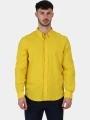 Timberland TFO Cotton/Linen Long Sleeve Shirt férfi hosszú ujjú ing sárga színben 1