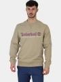 Timberland Embroidered Logo Crew Neck Sweats férfi pulóver oliva színben 1