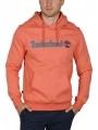 Timberland Linear Logo Hoodie férfi kapucnis pulóver narancssárga színben 1