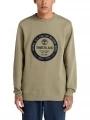 Timberland Ls Elevated Brand Carrier Crew Sweatshir férfi pulóver zöld színben 1