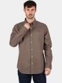 Timberland Long Sleeve Stretch Poplin Shirt férfi hosszú ujjú ing barna színben 1