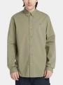 Timberland Long Sleeve Stretch Poplin Shirt férfi hosszú ujjú ing zöld színben 1