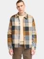 Timberland Sherpa Lined Plaid Overshirt férfi átmeneti kabát multikolor színben 1