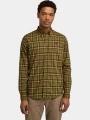 Timberland Stretch Poplin Check Shirt férfi hosszú ujjú ing oliva színben 1