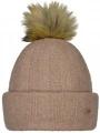 Barts Civana Beanie női bojtos sapka barna színben 1
