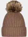 Barts Augusti Beanie női bojtos sapka barna színben 1