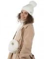 Barts Kenzie Beanie női bojtos sapka fehér színben 1