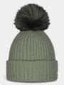 Barts Kenzie Beanie női bojtos sapka zöld színben 1