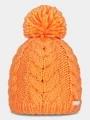 Barts Kelle Beanie női bojtos sapka narancssárga színben 1