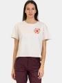 Fjallraven Fjällblomster Logo T-shirt W női crop top fehér színben 1