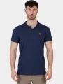 Fjallraven Övik Polo Shirt M férfi galléros póló sötétkék színben 1