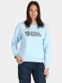 Fjallraven Fjällräven Logo Sweater W női pulóver világoskék színben 1