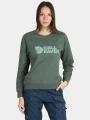 Fjallraven Fjällräven Logo Sweater W női pulóver zöld színben 1