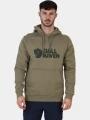 Fjallraven Fjällräven Logo Hoodie M férfi kapucnis pulóver oliva színben 1
