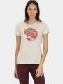 Fjallraven Arctic Fox T-shirt W női rövid ujjú póló fehér színben 1