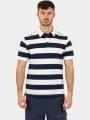 Musto M Original Striped Ss Polo férfi galléros póló sötétkék színben 1