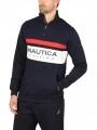 Nautica Colton 1/4 Zip Top férfi pulóver sötétkék színben 1