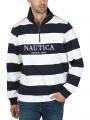 Nautica Foxen 1 Zip Top férfi hosszú ujjú galléros póló sötétkék színben 1