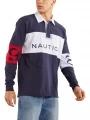 Nautica Beckett Rugby Shirt férfi hosszú ujjú galléros póló sötétkék színben 1