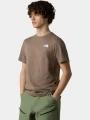 The North Face M Ss Box Nse Tee férfi rövid ujjú póló barna színben 1