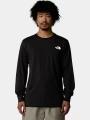 The North Face M L/S Easy Tee férfi hosszú ujjú póló fekete színben 1