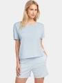 O'Neill Essentials O'Neill Script Scoop Neck T-Shirt női rövid ujjú póló világoskék színben 1