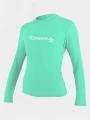 O'Neill WMS Basic Skins L/S Sun Shirt női hosszú ujjú lycra zöld színben 1