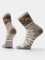 Smartwool Hike Targeted Cushion Bear Stripe Mid Cr Hike túrazokni barna színben 1